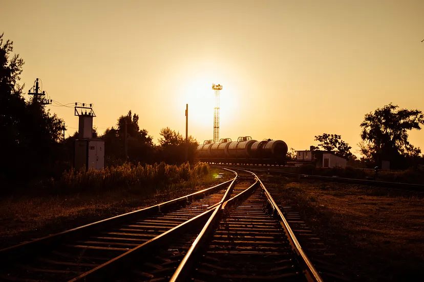 Freight Trains at Dawn